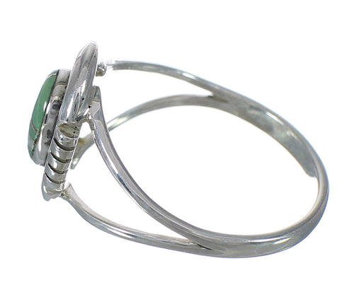 Southwestern Authentic Sterling Silver Opal And Turquoise Ring Size 6-1/2 WX70573